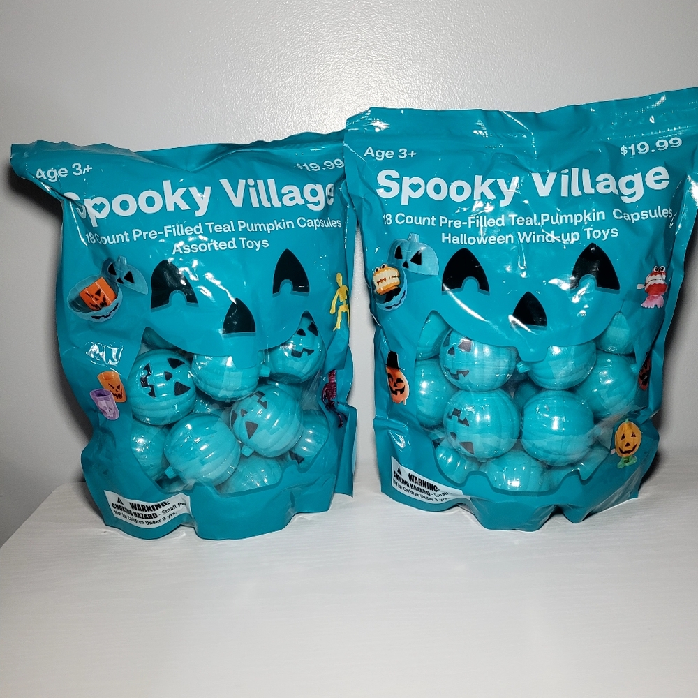 2 Bags of Halloween Teal Pumpkin Surprise Capsules - 36 Total - Picture 7 of 9